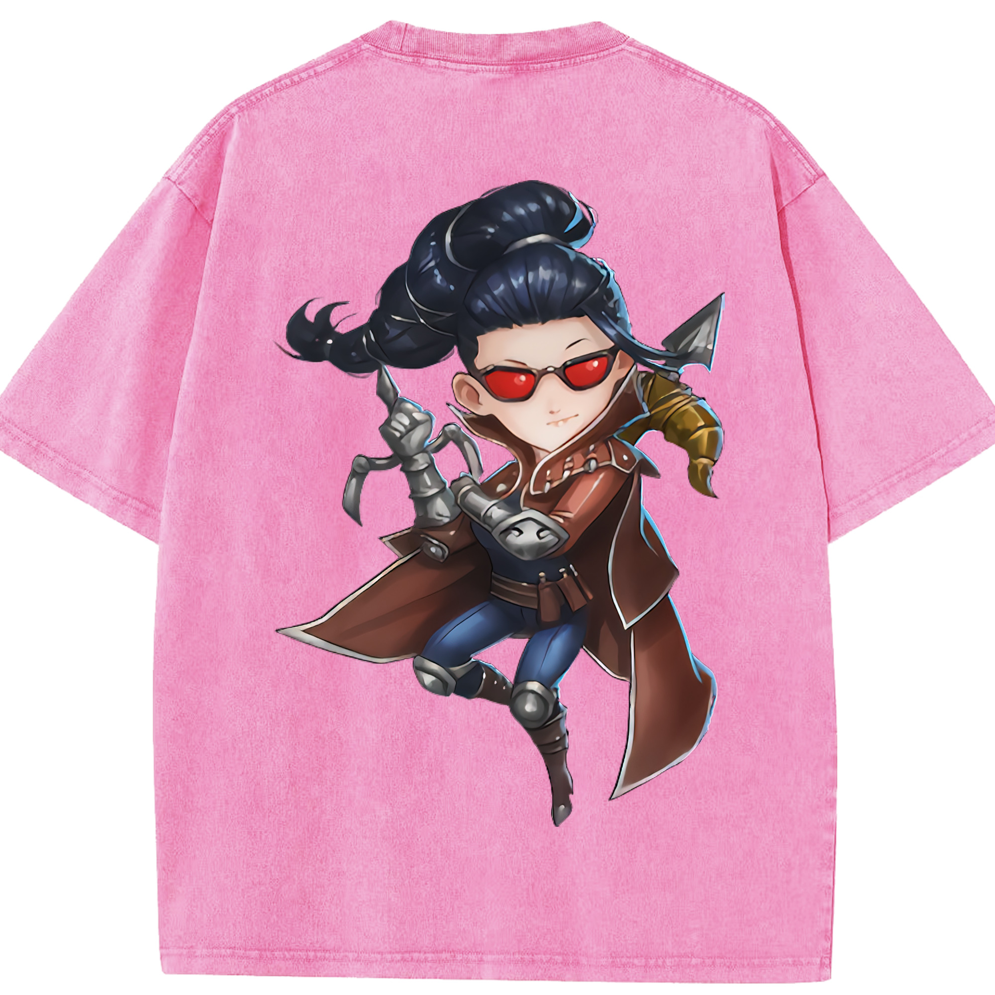 リーグ・オブ・レジェンド League of Legends LOL 綿100% ヴィンテージ風 半袖Tシャツ（背面プリント）